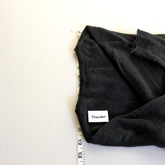 Old Navy Small 100% Cashmere Crew Neck Long Sleeve Sweater Black Pullover - Picture 10 of 12